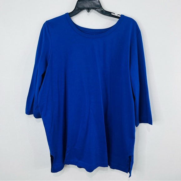 NWOT Woman within blue pullover top - Picture 6 of 15